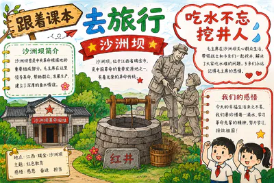 跟着课本去旅行 沙洲坝彩绘