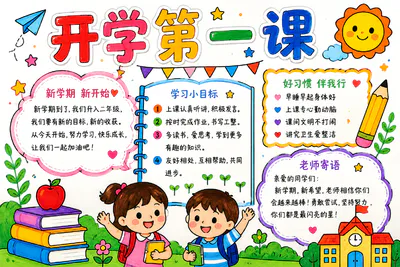 开学第一课彩绘
