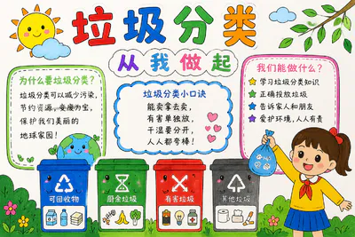 垃圾分类 从我做起彩绘