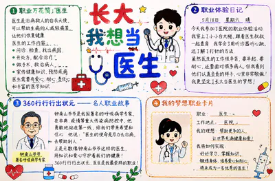 长大我想当医生彩绘