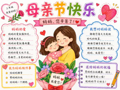 母亲节快乐 妈妈您辛苦了彩绘