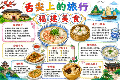 舌尖上的旅行 福建美食篇彩绘