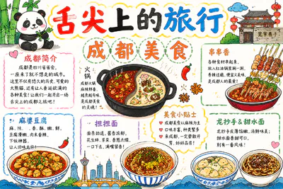舌尖上的旅行 成都美食篇彩绘