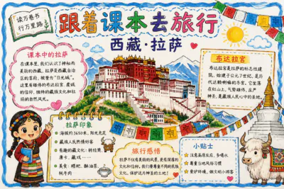 跟着课本去旅行 西藏拉萨彩绘