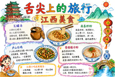 舌尖上的旅行 江西美食彩绘