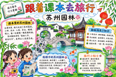 跟着课本去旅行 苏州园林2彩绘