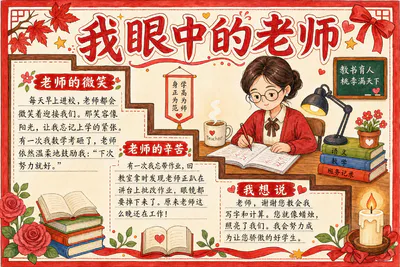 我眼中的老师彩绘