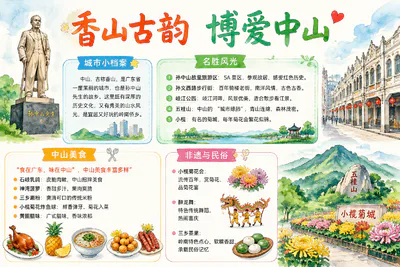 香山古韵 博爱中山彩绘
