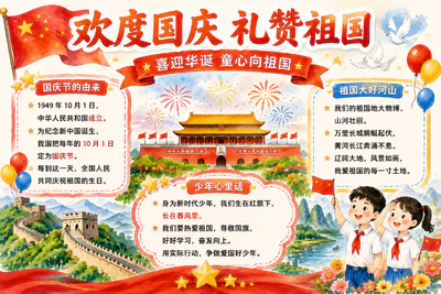 欢度国庆 礼赞祖国彩绘