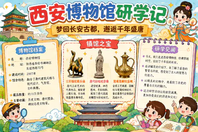 西安博物馆研学记彩绘
