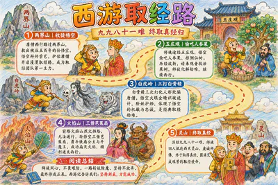 西游取经路 彩绘