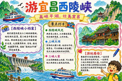 游宜昌西陵峡彩绘