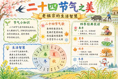 二十四节气之美彩绘