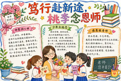 笃行赴新途 桃李念恩师彩绘