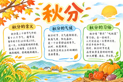 秋分节气彩绘