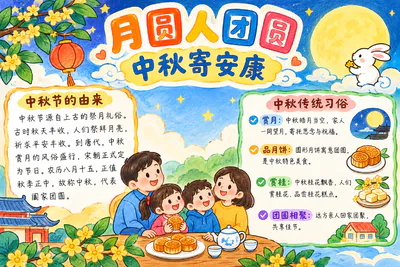 月圆人团圆 中秋寄安康彩绘