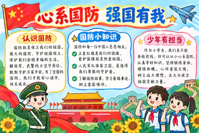 心系国防 强国有我彩绘
