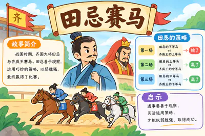田忌赛马彩绘