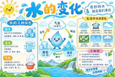 水的变化彩绘