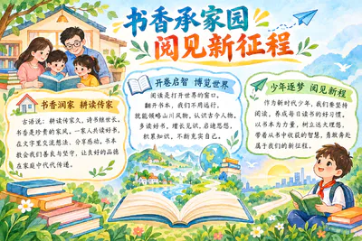 书香承家园,阅见新征程彩绘