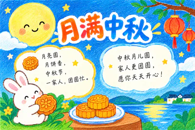 月满中秋彩绘