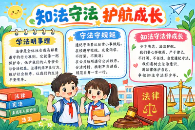 知法守法 护航成长彩绘