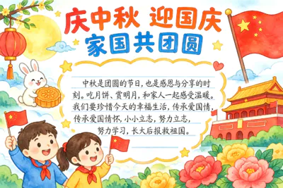 庆中秋 迎国庆 家国共团圆彩绘