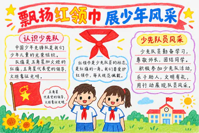 飘扬红领巾 展少年风采彩绘