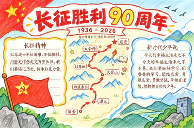 长征胜利90周年彩绘