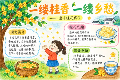 一缕桂香 一缕乡愁 彩绘